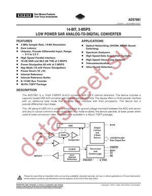 ADS7891IPFBT datasheet  